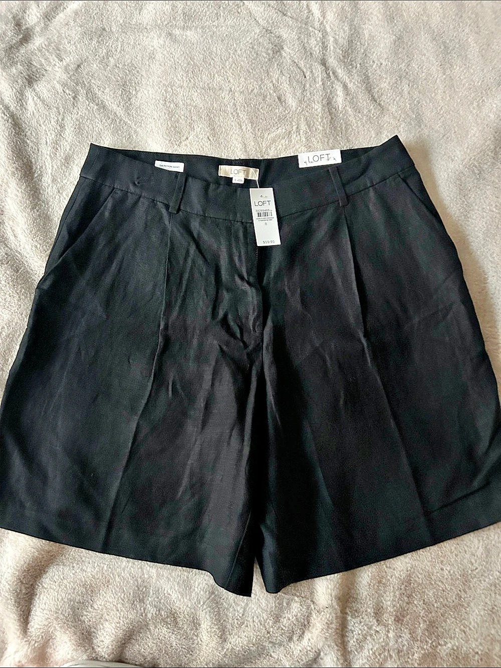 LOFT The Peyton Short High Waist Black Shorts Size 8